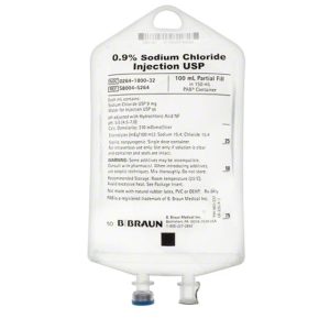 0.9% Sodium Chloride Injection, USP, 100 mL Bag, 211 PAB