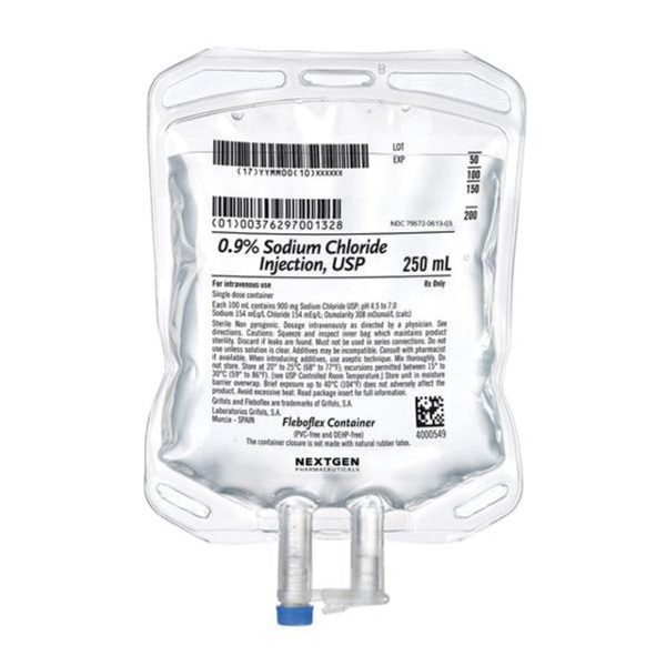 0.9% Sodium Chloride IV Solution, 250mL