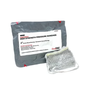MediTac Emergency High Strength Pressure Bandage Trauma Wound Dressing Hemostatic Control Bandage 4 Inch