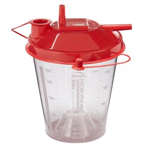 Bemis Hydrophobic Rigid Suction Canisters 800cc with Hydrophobic Shutoff Filter