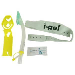 I-GEL, O2 resus pack airway, green, size 4, medium adult (50-90kg, 110-198lbs)