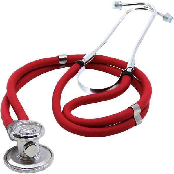 Dixie EMS Sprague-Rappaport Type Two Tube Stethoscope RED