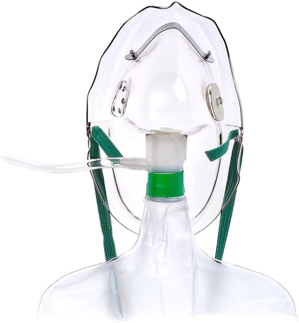 Hudson Adult Non-Rebreather O2 Mask without Safety Vent, with 7' Tubing