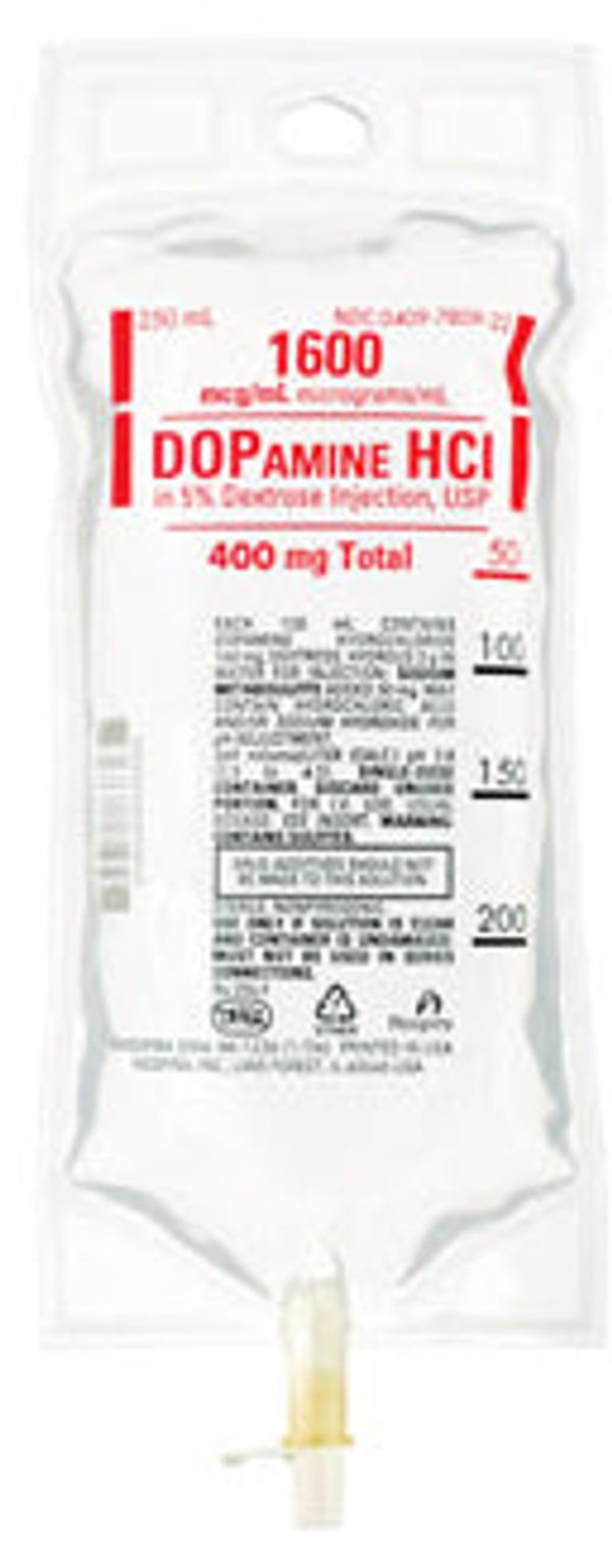 Dopamine HCl in 5% Dextrose Injection, USP - 250mL Bag