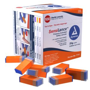 Pressure Activated Safety Lancet 2.2m, 21G - 100/box