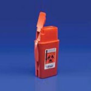 SharpSafety Transportable Sharps Container, Red, 1 Quart