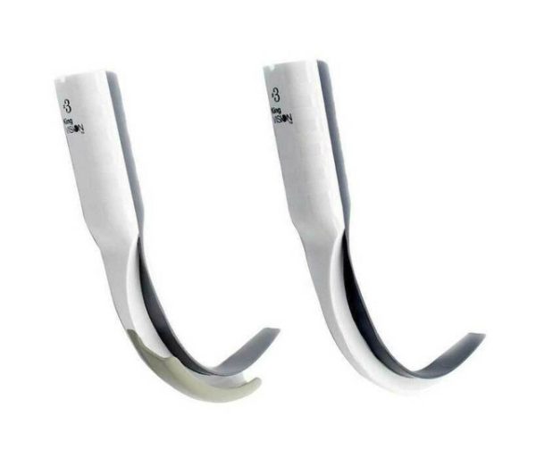 Laryngoscope Blade King Vision, Standard, Size 3, Channeled - Medium Adult