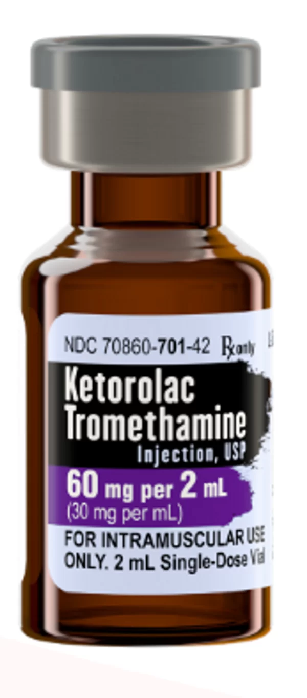 Ketorolac Tromethamine Injection, USP, 60mg/2mL Vial