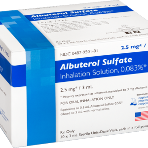 Albuterol Sulfate Inhalation Solution, 0.083% - 3mL Vial, 30/box