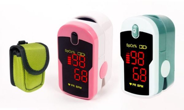 Fingertip Pulse Oximeter w/ Lanyard & Protective Case
