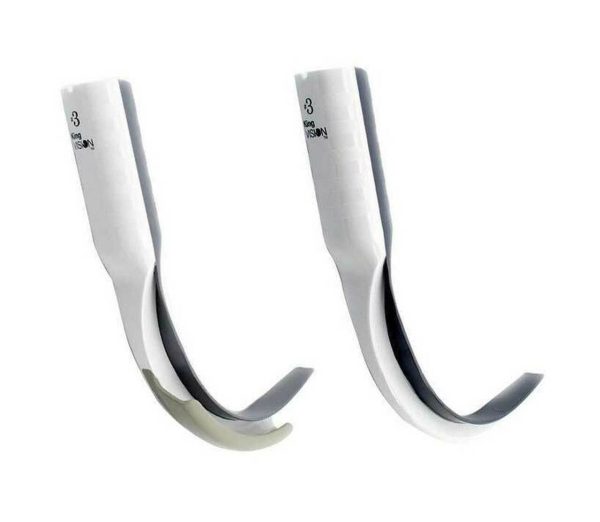 Laryngoscope Blade King Vision, Standard, Size 3, Channeled - Medium Adult
