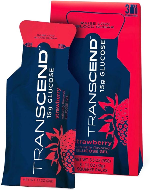 Transcend Glucose Gel, 15g, Strawberry