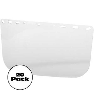 Pyramex Replacement Face Shields, Box of 20