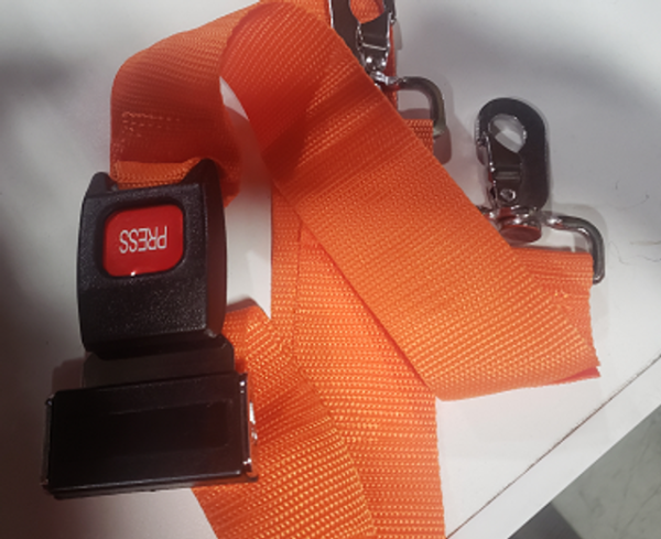 Metal 2-Piece Push Button with Metal Swivel Speed Clips Restraint - Orange